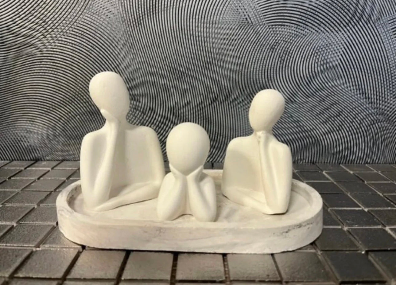 4 Pcs Deal, Family with Oval Trinket Tray
